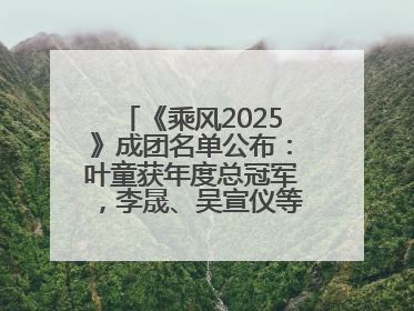 《乘风2025》成团名单公布：叶童获年度总冠军，李晟、吴宣仪等10位姐姐成功成团，陈德容获年度高光人物