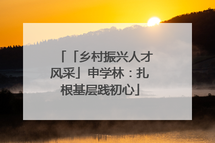 「乡村振兴人才风采」申学林：扎根基层践初心