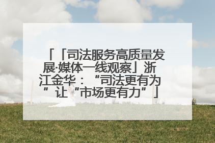 「司法服务高质量发展·媒体一线观察」浙江金华：“司法更有为”让“市场更有力”