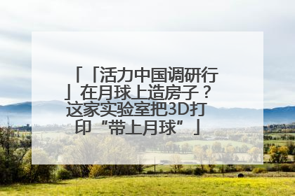 「活力中国调研行」在月球上造房子？这家实验室把3D打印“带上月球”