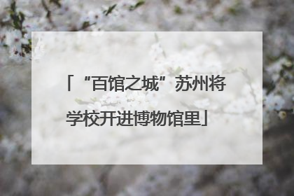“百馆之城”苏州将学校开进博物馆里