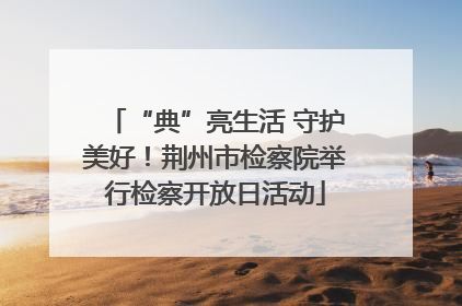 “典”亮生活 守护美好！荆州市检察院举行检察开放日活动