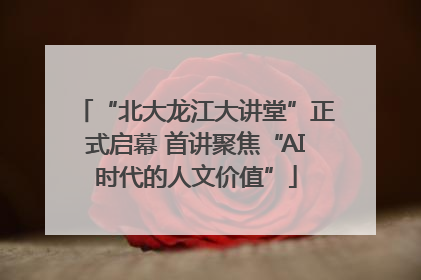 “北大龙江大讲堂”正式启幕 首讲聚焦“AI时代的人文价值”