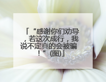“感谢你们劝导，若这次成行，我说不定真的会被骗！”(图)
