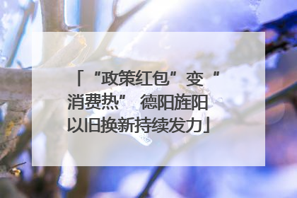 “政策红包”变“消费热” 德阳旌阳以旧换新持续发力