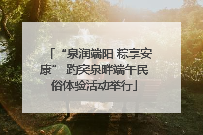 “泉润端阳 粽享安康” 趵突泉畔端午民俗体验活动举行