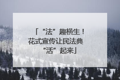 “法”趣横生！花式宣传让民法典“活”起来