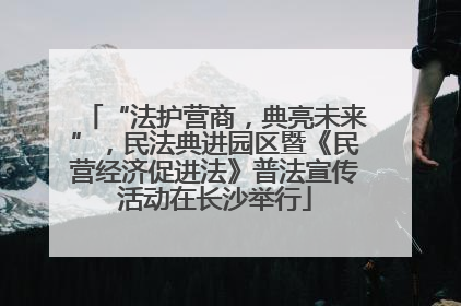 “法护营商，典亮未来”，民法典进园区暨《民营经济促进法》普法宣传活动在长沙举行