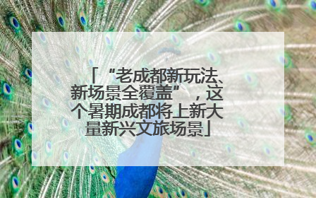 “老成都新玩法、新场景全覆盖”，这个暑期成都将上新大量新兴文旅场景