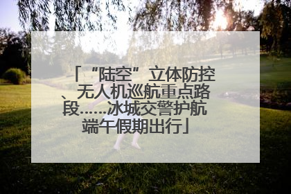 “陆空”立体防控、无人机巡航重点路段……冰城交警护航端午假期出行