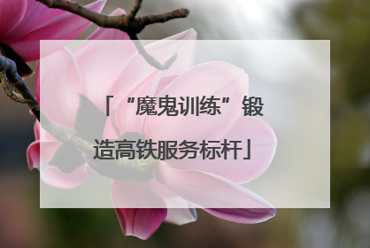 “魔鬼训练”锻造高铁服务标杆