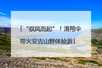 “驭风而起”！滑翔伞带火安吉山野体验游