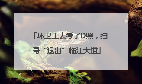 环卫工去考了D照，扫帚“退出”临江大道