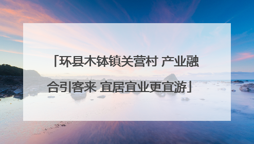 环县木钵镇关营村 产业融合引客来 宜居宜业更宜游