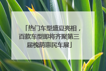 热门车型盛夏亮相，百款车型即将齐聚第三届槐荫惠民车展
