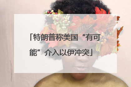 特朗普称美国“有可能”介入以伊冲突
