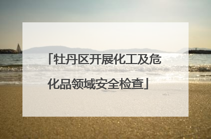 牡丹区开展化工及危化品领域安全检查