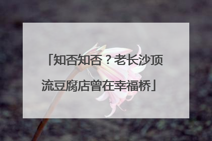 知否知否？老长沙顶流豆腐店曾在幸福桥