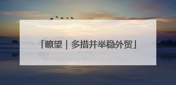 瞭望｜多措并举稳外贸
