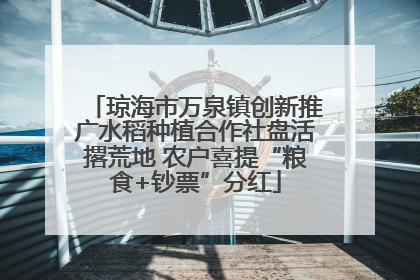 琼海市万泉镇创新推广水稻种植合作社盘活撂荒地 农户喜提“粮食+钞票”分红