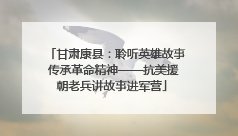 甘肃康县：聆听英雄故事 传承革命精神——抗美援朝老兵讲故事进军营