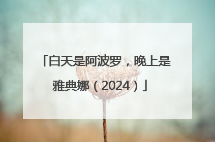 白天是阿波罗，晚上是雅典娜（2024）