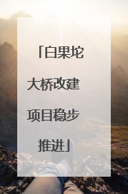 白果坨大桥改建项目稳步推进