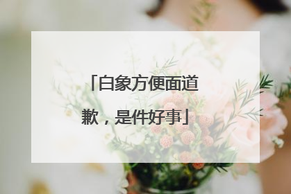 白象方便面道歉，是件好事