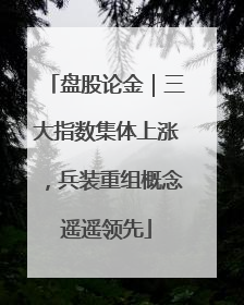 盘股论金｜三大指数集体上涨，兵装重组概念遥遥领先