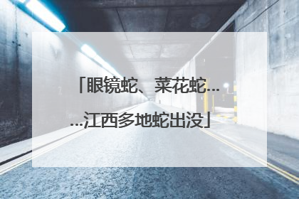 眼镜蛇、菜花蛇……江西多地蛇出没