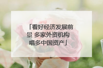 看好经济发展前景 多家外资机构唱多中国资产