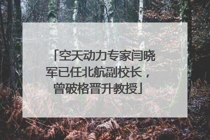 空天动力专家闫晓军已任北航副校长，曾破格晋升教授