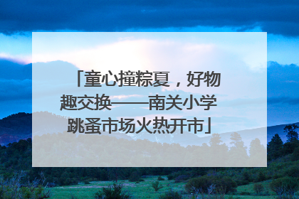 童心撞粽夏，好物趣交换——南关小学跳蚤市场火热开市