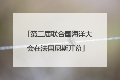 第三届联合国海洋大会在法国尼斯开幕