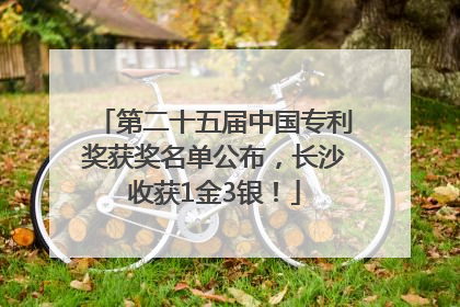 第二十五届中国专利奖获奖名单公布，长沙收获1金3银！
