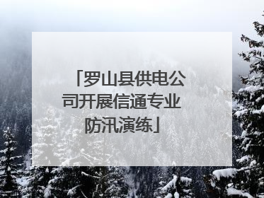 罗山县供电公司开展信通专业防汛演练