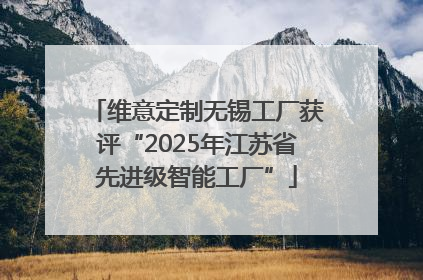 维意定制无锡工厂获评“2025年江苏省先进级智能工厂”