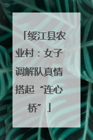 绥江县农业村：女子调解队真情搭起“连心桥”