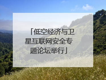 低空经济与卫星互联网安全专题论坛举行