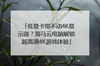 低显卡带不动4K显示器？海马云电脑解锁超高清4K游戏体验
