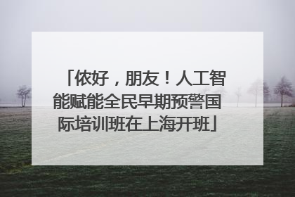 侬好，朋友！人工智能赋能全民早期预警国际培训班在上海开班