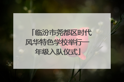 临汾市尧都区时代风华特色学校举行一年级入队仪式