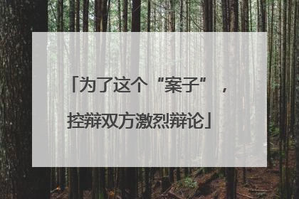 为了这个“案子”，控辩双方激烈辩论
