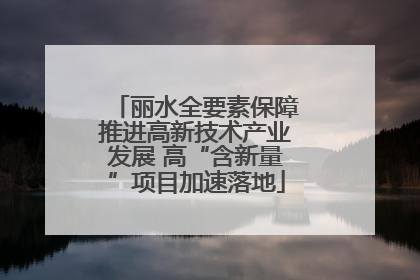 丽水全要素保障推进高新技术产业发展 高“含新量”项目加速落地