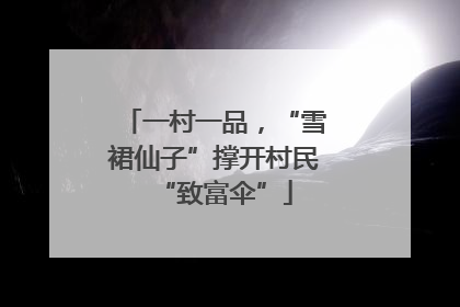 一村一品，“雪裙仙子”撑开村民“致富伞”