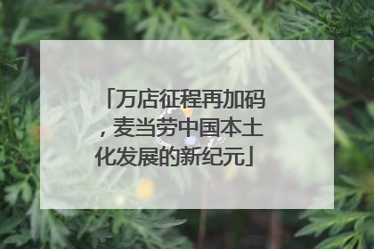 万店征程再加码，麦当劳中国本土化发展的新纪元