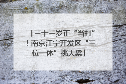 三十三岁正“当打”！南京江宁开发区“三位一体”挑大梁