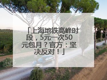 上海地铁高峰时段，5元一次50元包月？官方：坚决反对！