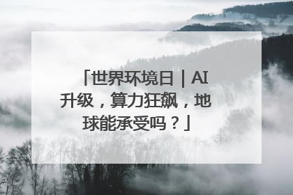 世界环境日｜AI升级，算力狂飙，地球能承受吗？