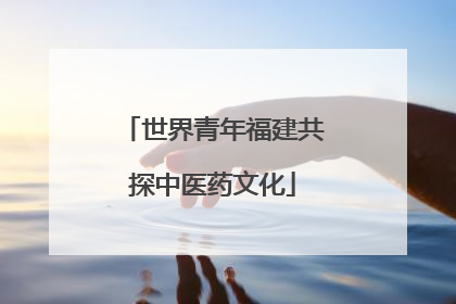 世界青年福建共探中医药文化